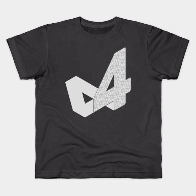 Isometric Number, Number Four Kids T-Shirt by PoshGeometry